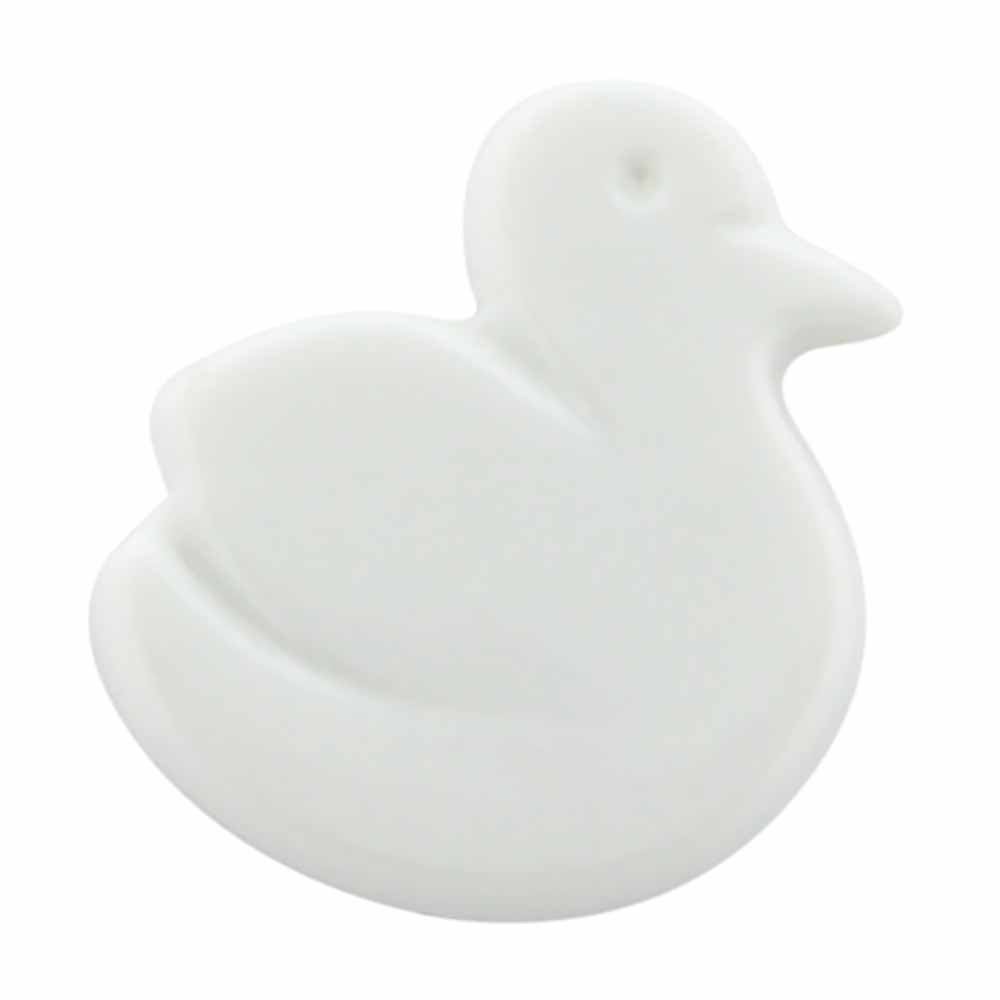 CIRQUE Novelty Shank Button – White – 18 mm (3/4") – Duck