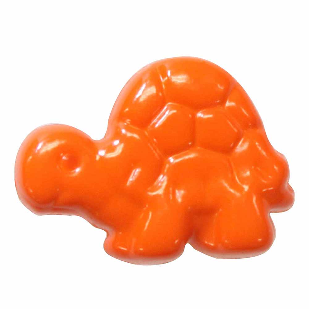 CIRQUE Novelty Shank Button – Orange – 18 mm (3/4") – Turtle