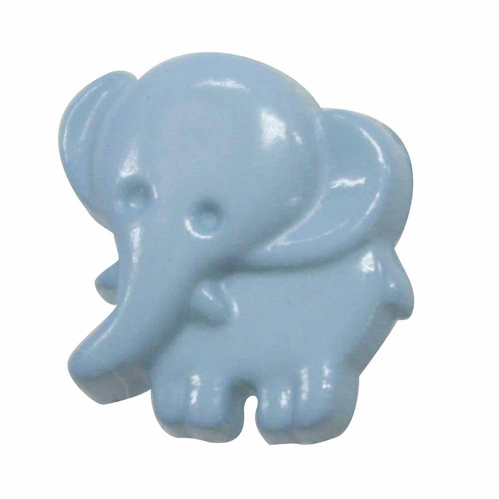 CIRQUE Novelty Shank Button – Light Blue – 18 mm (3/4") – Elephant