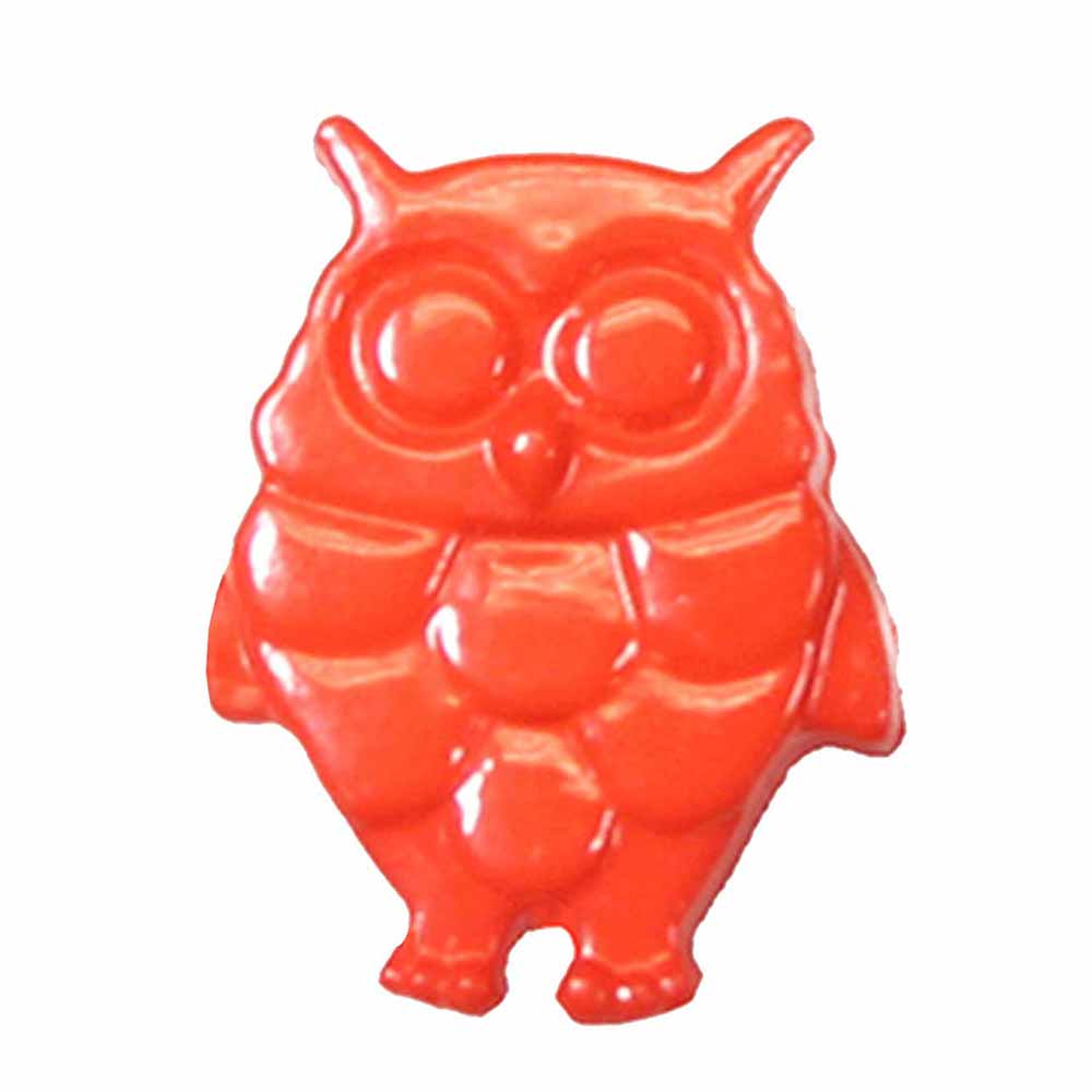 CIRQUE Novelty Shank Button – Orange – 18 mm (3/4") – Owl