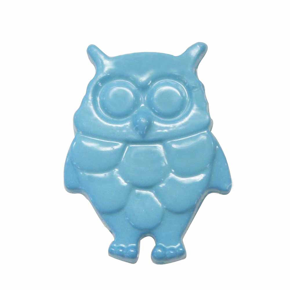 CIRQUE Novelty Shank Button – Aqua – 18 mm (3/4") – Owl