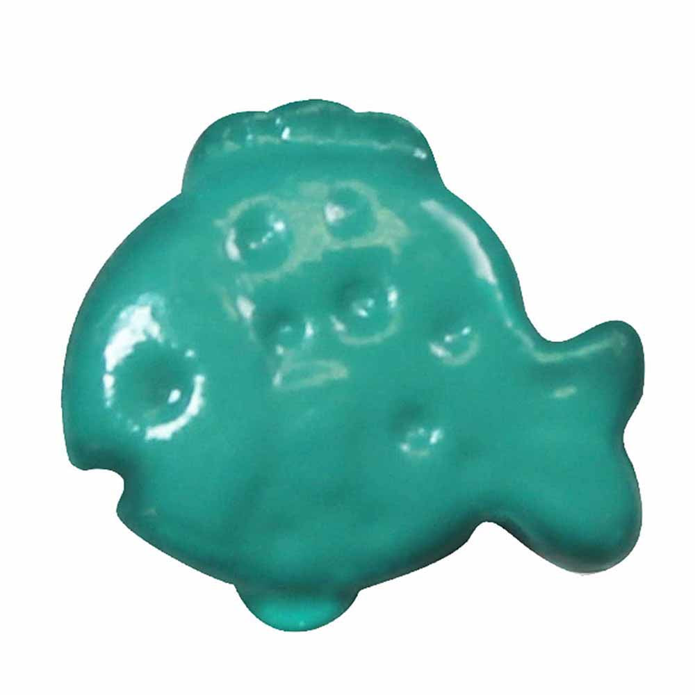 CIRQUE Novelty Shank Button – Green – 18 mm (3/4") – Fish