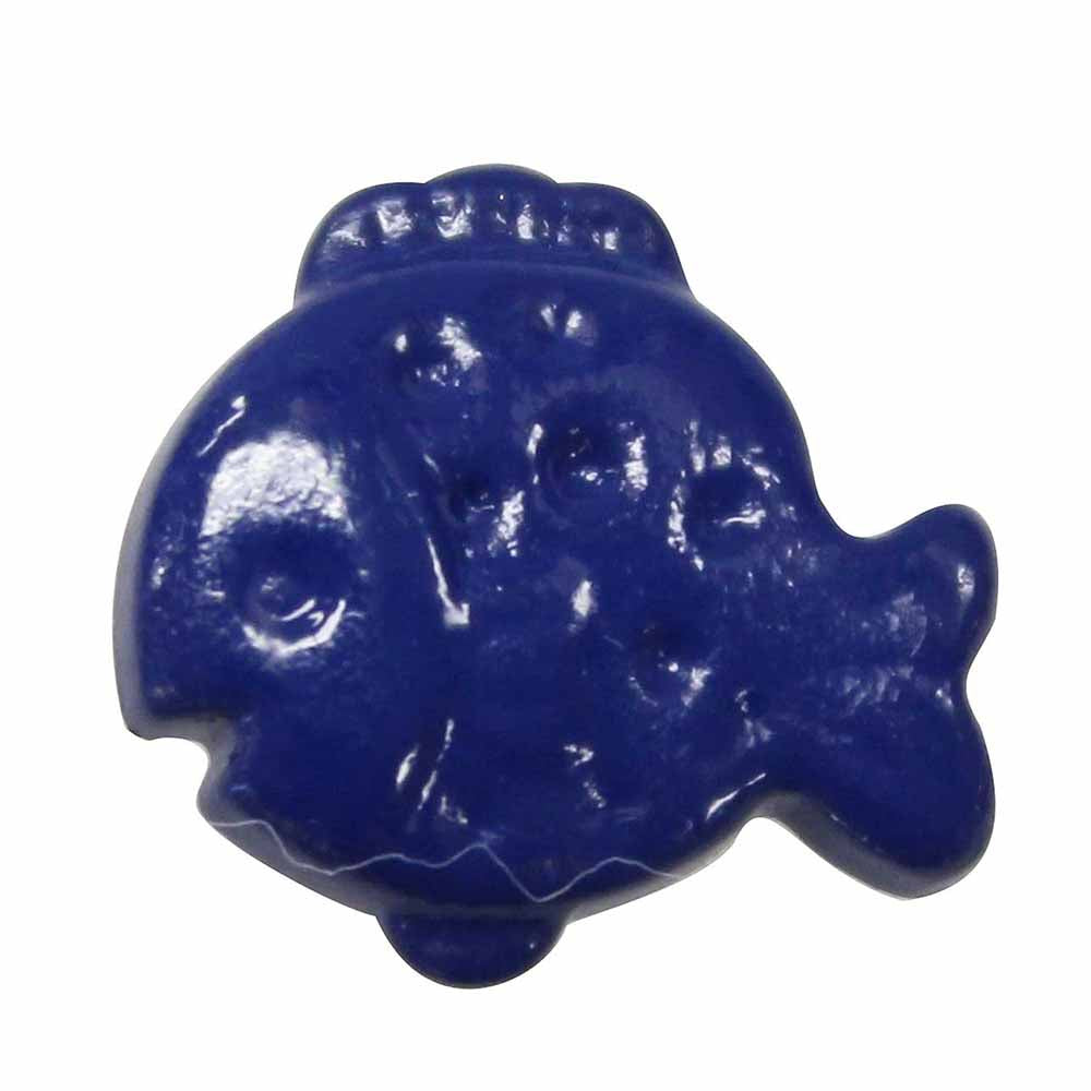 CIRQUE Novelty Shank Button – Navy – 18 mm (3/4") – Fish