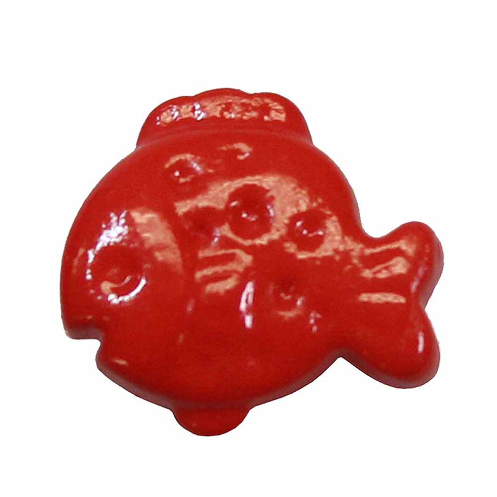 CIRQUE Novelty Shank Button – Red – 18 mm (3/4") – Fish