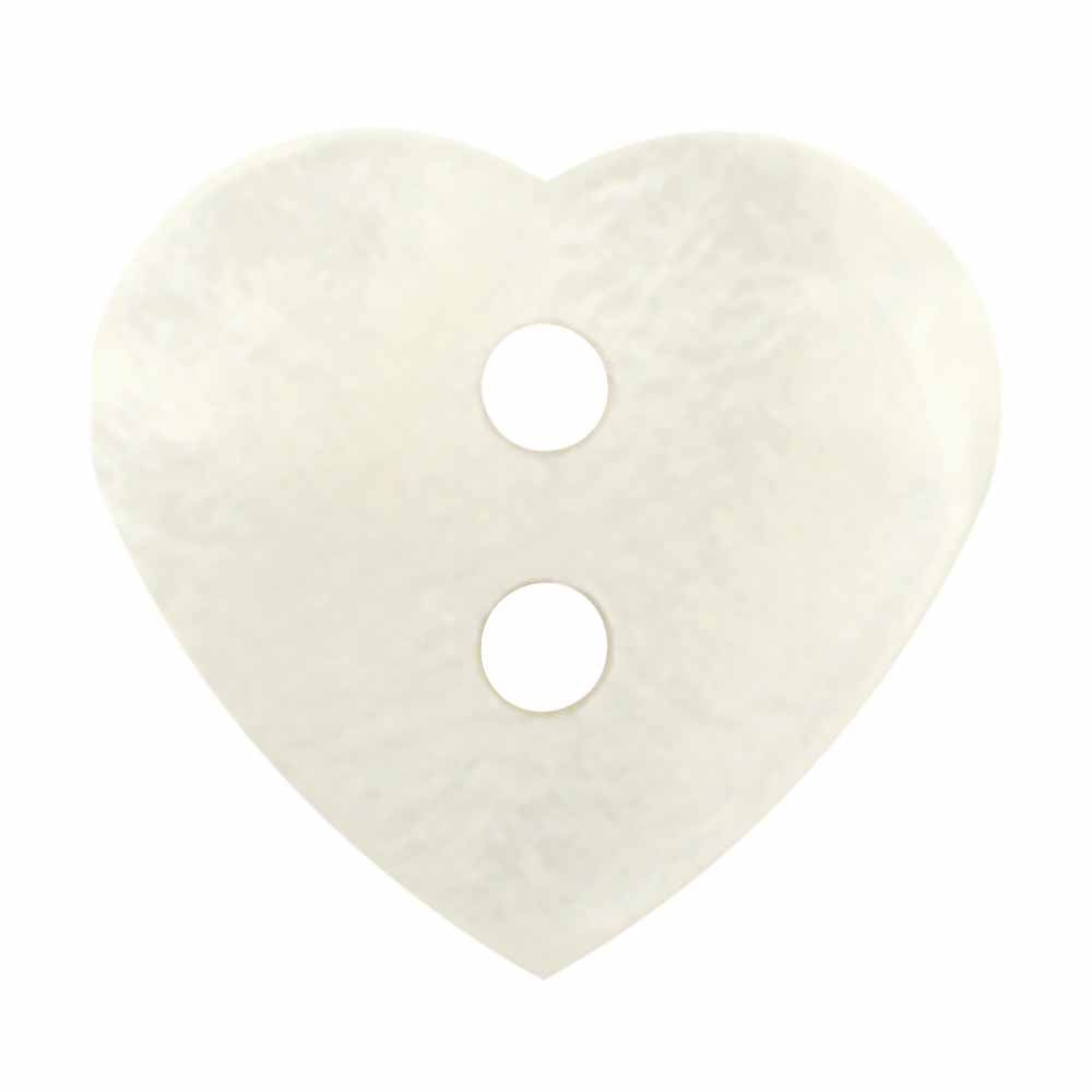 CIRQUE Novelty 2-Hole – 15 mm (5/8") – White – Heart