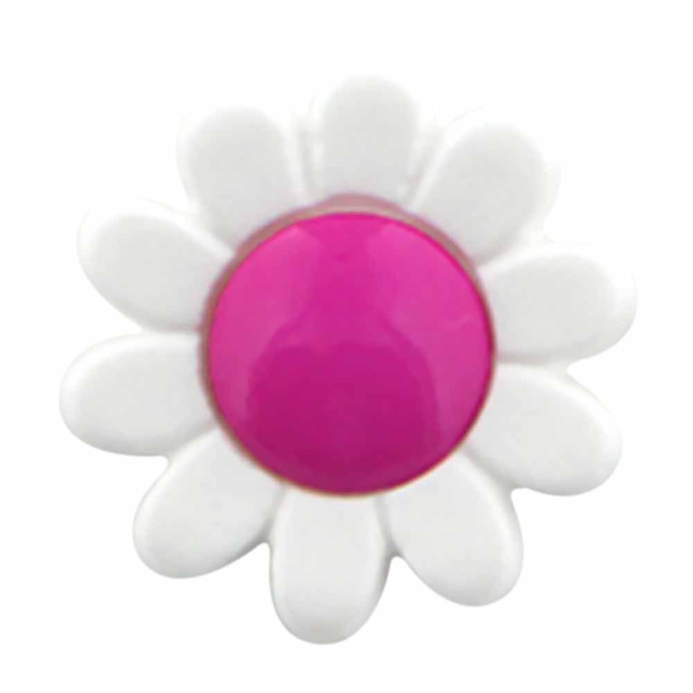 CIRQUE Novelty Shank Button – Magenta – 15 mm (5/8") – Flower