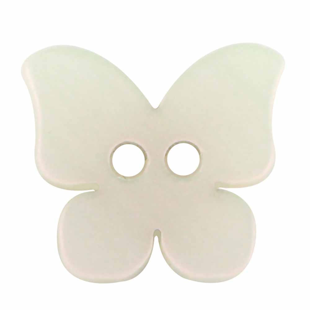 CIRQUE Novelty 2-Hole Button – Pink – 16 mm (5/8") – Butterfly