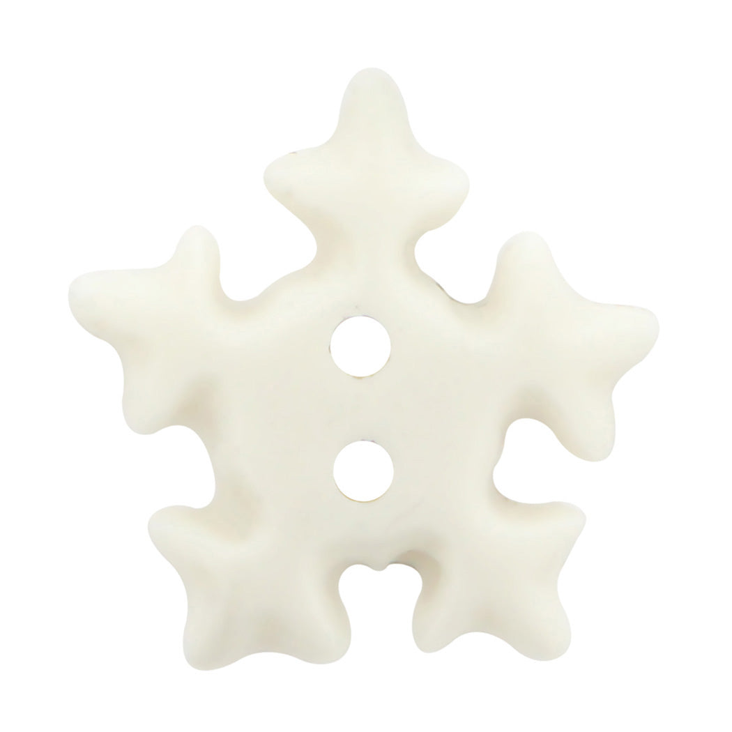 CIRQUE Novelty 2-Hole – 15 mm (5/8") – White – Snowflake
