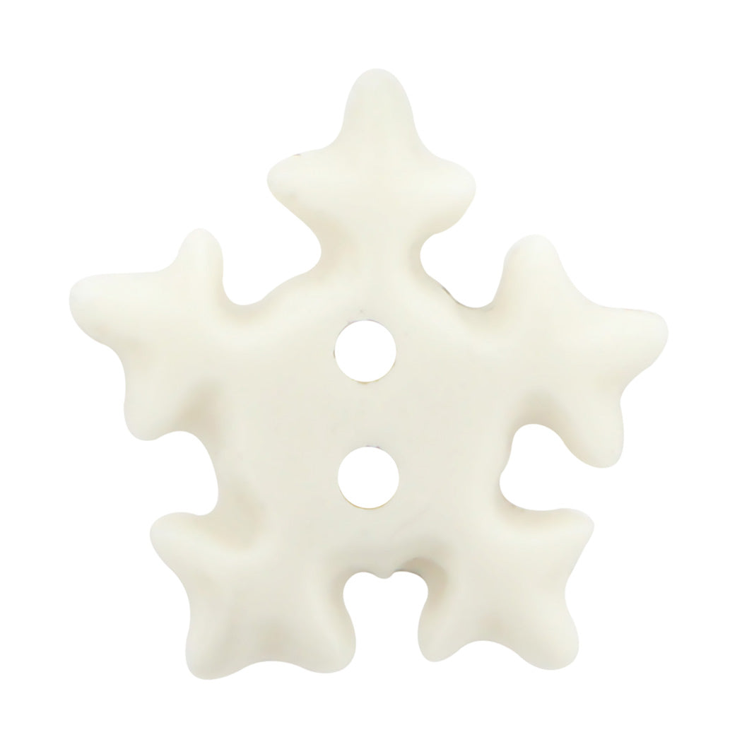 CIRQUE Novelty 2-Hole – 25 mm (1") – White – Snowflake