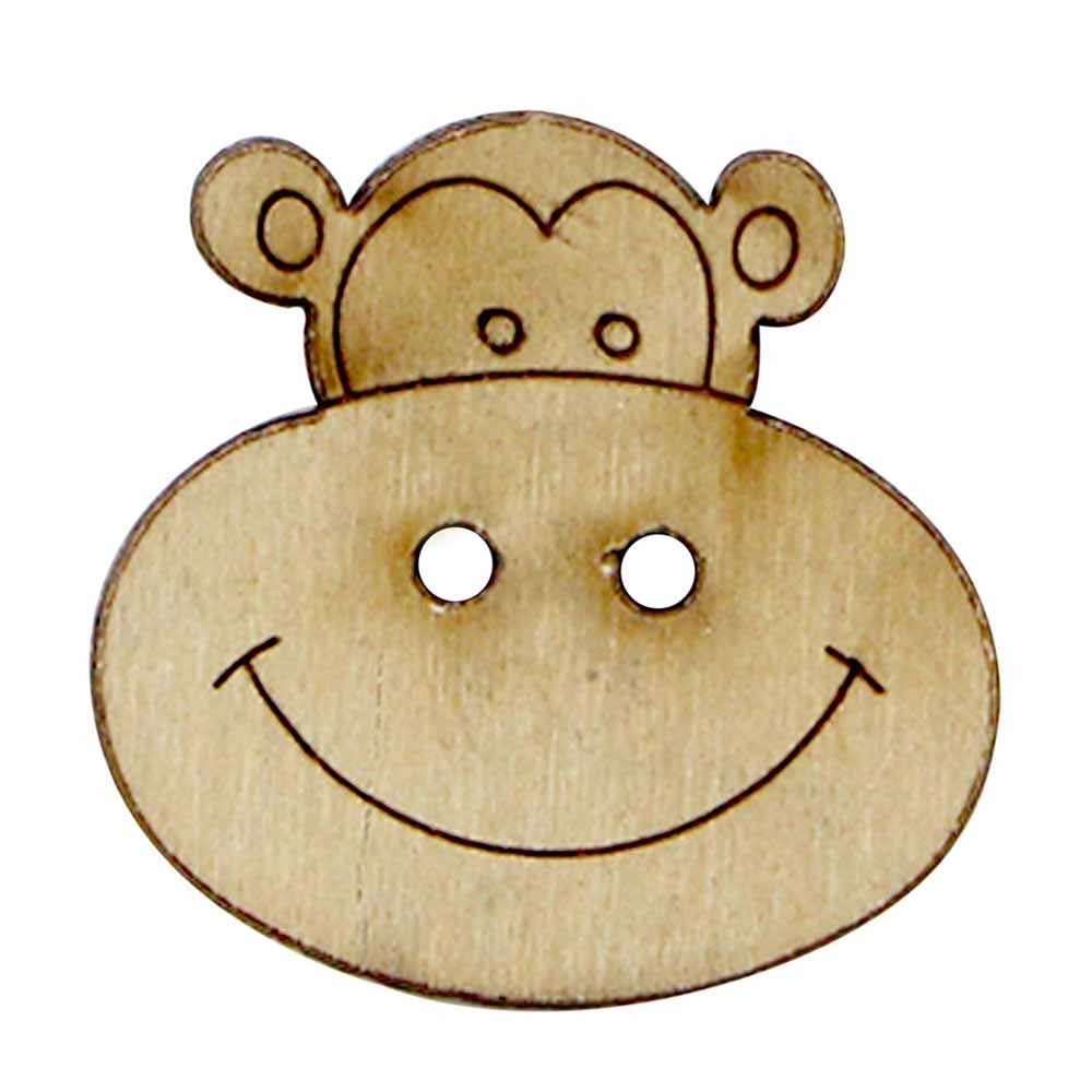 CIRQUE Novelty 2-Hole – 25 mm (1") – Natural – Monkey