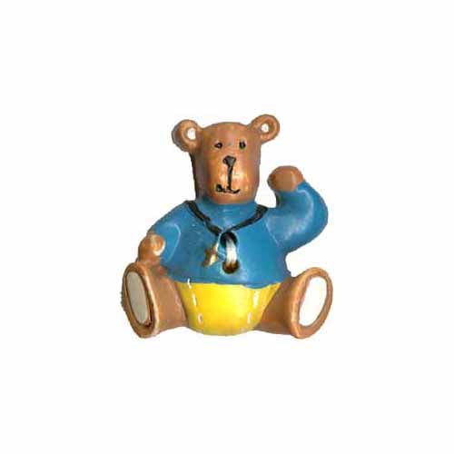 ELAN Novelty 2-Hole Button - Bear & Cross - 28mm (1 1/8")