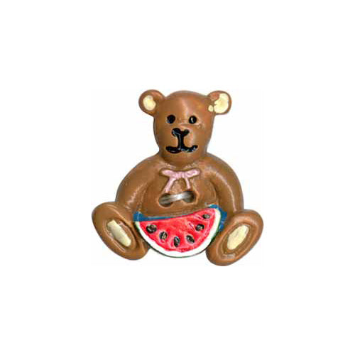 ELAN Novelty 2-Hole Button - Bear & Melon - 25mm (1")