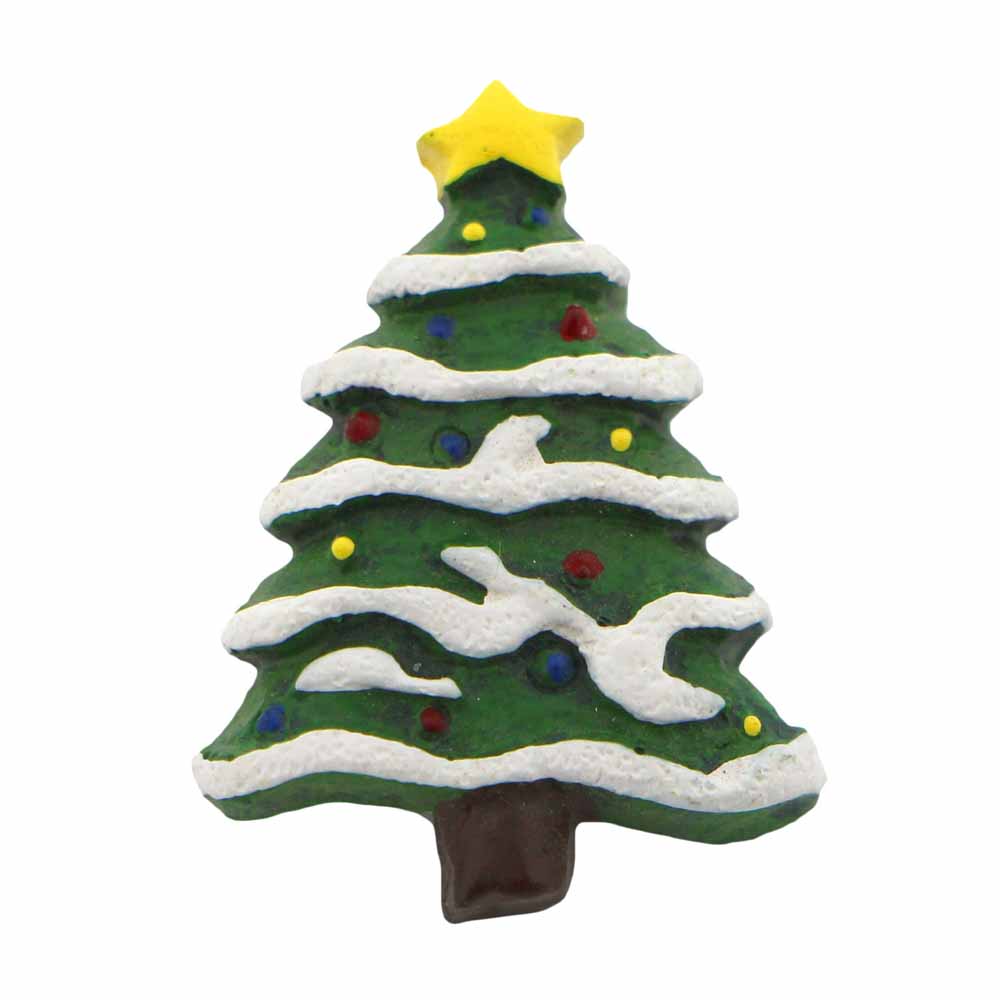 ELAN Novelty Shank Button Tube – Christmas Tree – 28mm (1 1/8") – 15 pcs