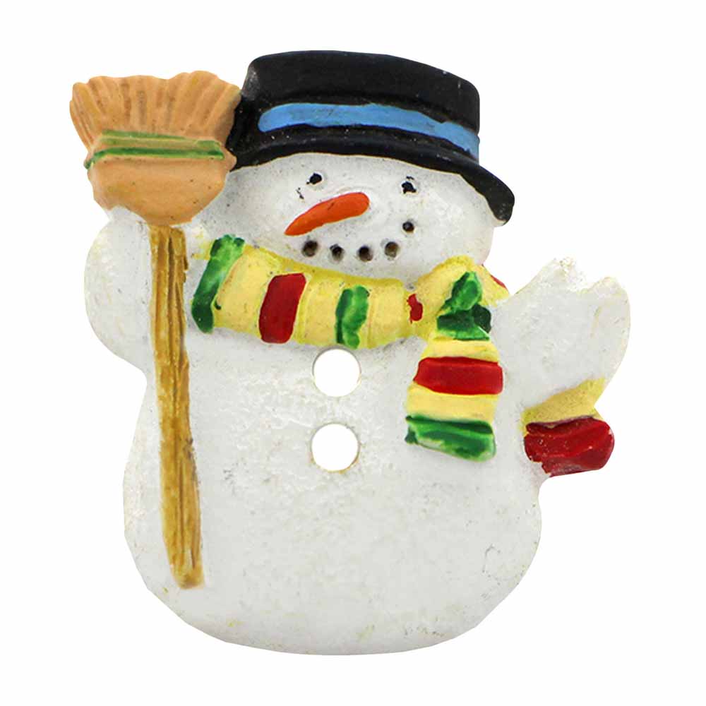 ELAN Novelty Shank Button Tube – Snowman – 28mm (1 1/8") – 15 pcs