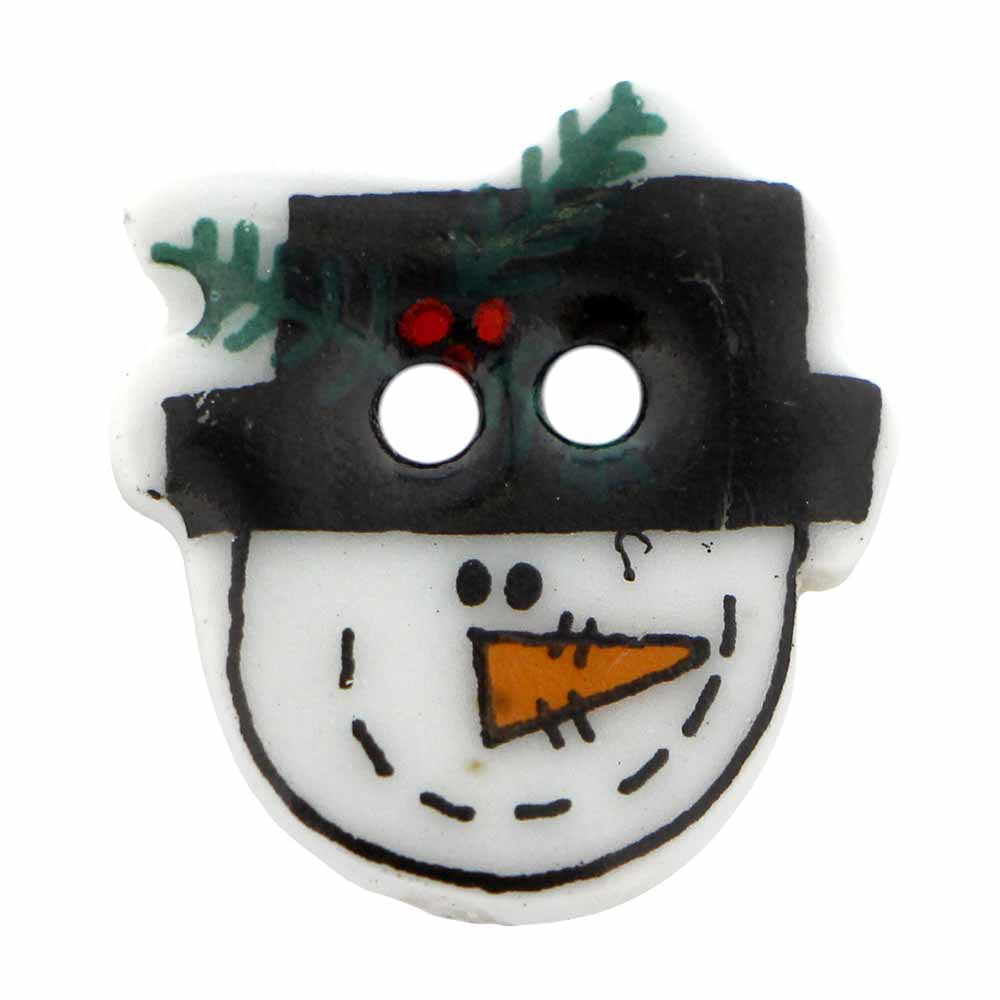 ELAN Novelty Shank Button Tube – Snow Face – 25mm (1") – 15 pcs