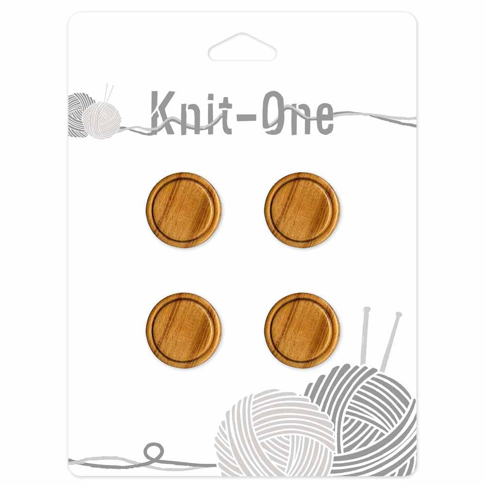 KNIT ONE Shank Natural Wood Button – 18 mm (3/4″) – Natural Wood