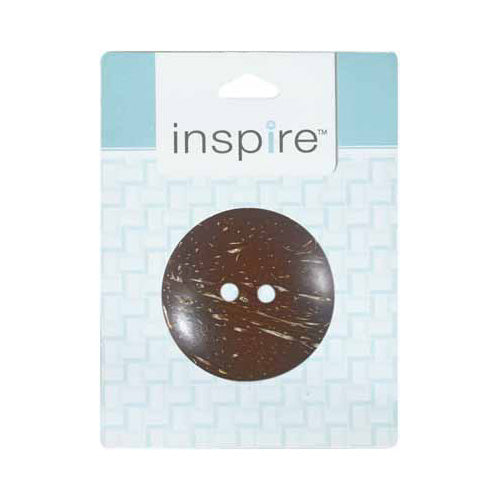 INSPIRE 2-Hole Button – 51 mm (2″) – 1 Count – Coconut – Dark