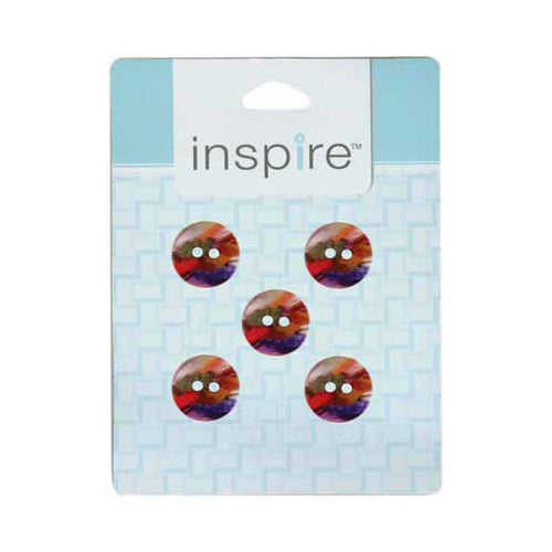 INSPIRE 2-Hole Button – 18 mm (3/4″) – 5 Count – Polyester