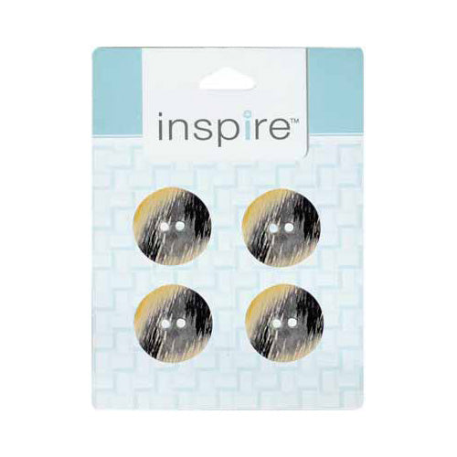 INSPIRE 2-Hole Button – 25 mm (1″) – 4 Count – Horn