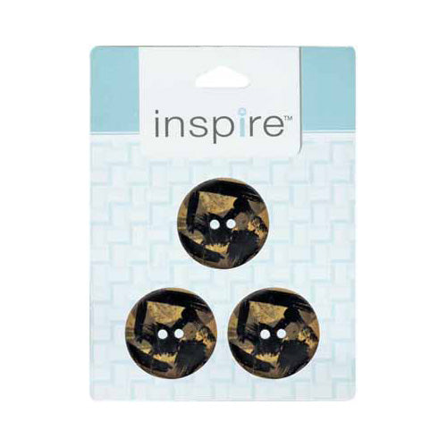 INSPIRE 2-Hole Button – 30 mm (1 1/8″) – 3 Count – Coconut