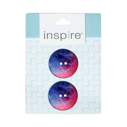 INSPIRE 2-Hole Button – 34 mm (1 3/8″) – 2 Count – Akoya Shell