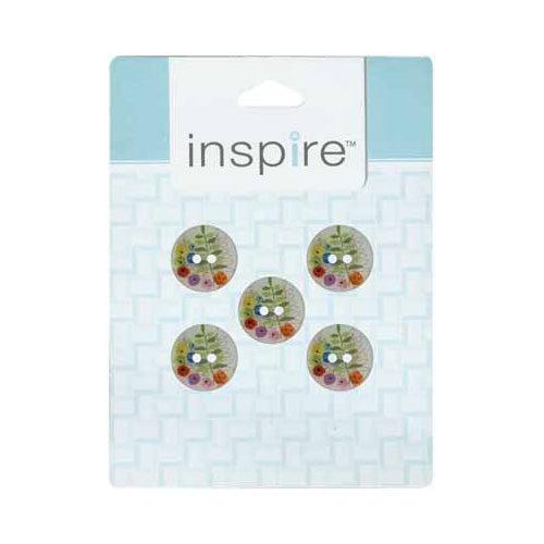 INSPIRE 2-Hole Button – 18 mm (3/4″) – 5 Count – Polyester