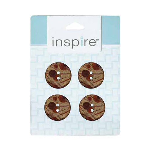 INSPIRE 2-Hole Button – 23 mm (7/8″) – 4 Count – Coconut