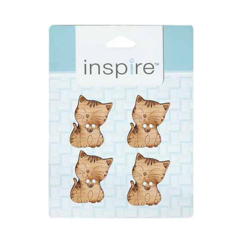 INSPIRE 2-Hole Button – 34 mm (1 3/8″) – 4 Count – Wood