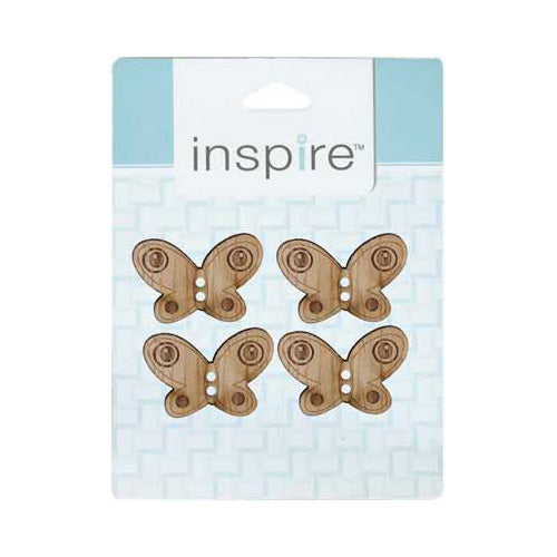 INSPIRE 2-Hole Button – 30 mm (1 1/8″) – 4 Count – Wood