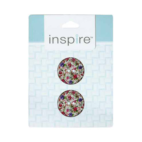 INSPIRE 2-Hole Button – 34 mm (1 3/8″) – 2 Count – Coconut