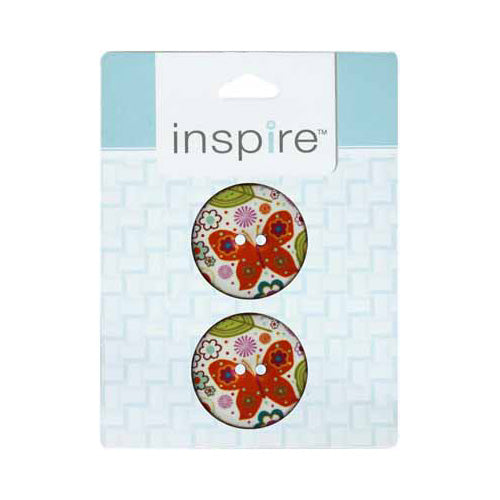 INSPIRE 2-Hole Button – 34 mm (1 3/8″) – 2 Count – Coconut