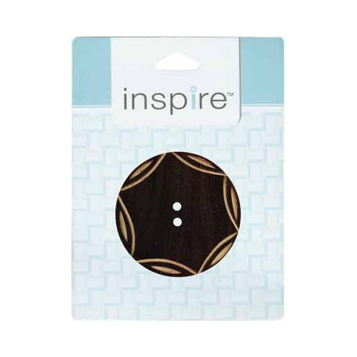 INSPIRE 2‑Hole Button – 50 mm (2″) – 1 Pack – Wood