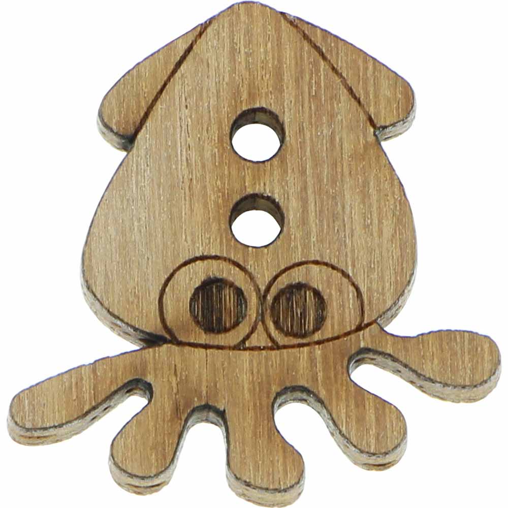 INSPIRE 2-Hole Button – 25 mm (1″) – 4 Pack – Wood