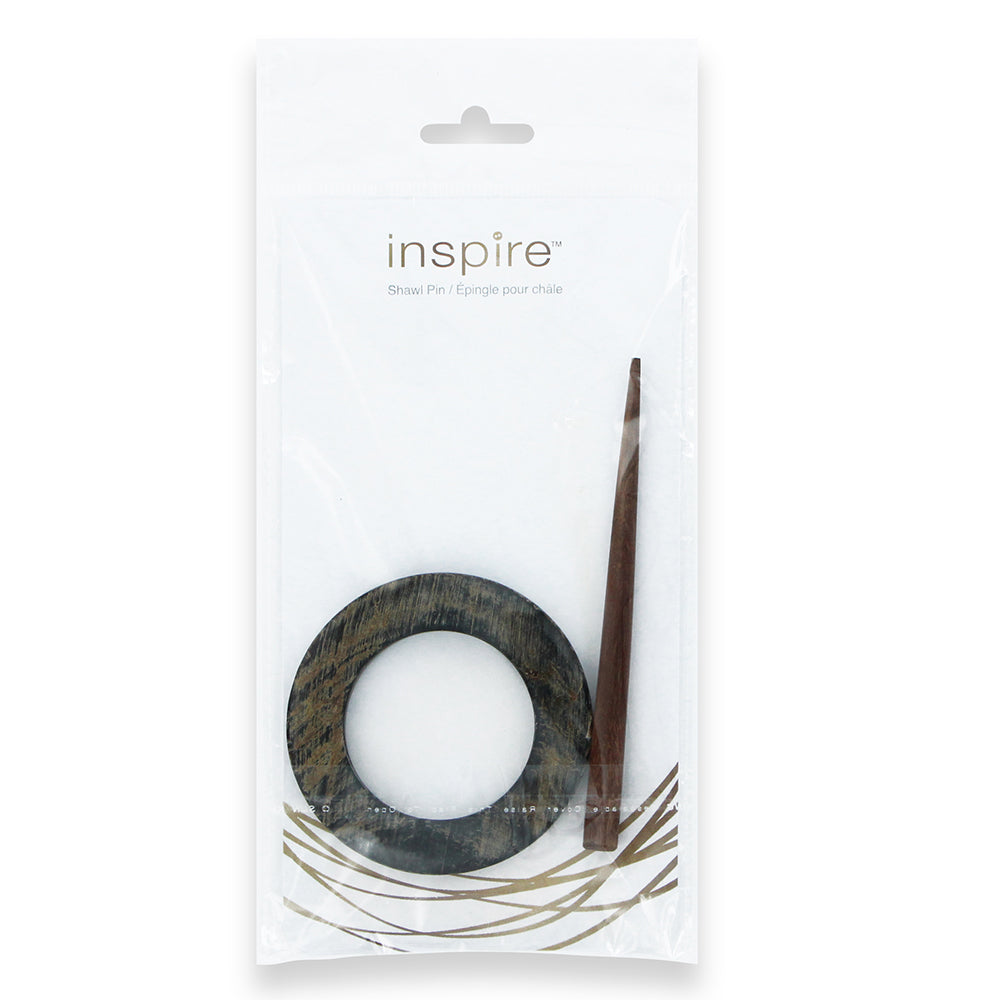 INSPIRE Shawl Pin – Round Horn – 80 mm (3 1/8″) – Horn