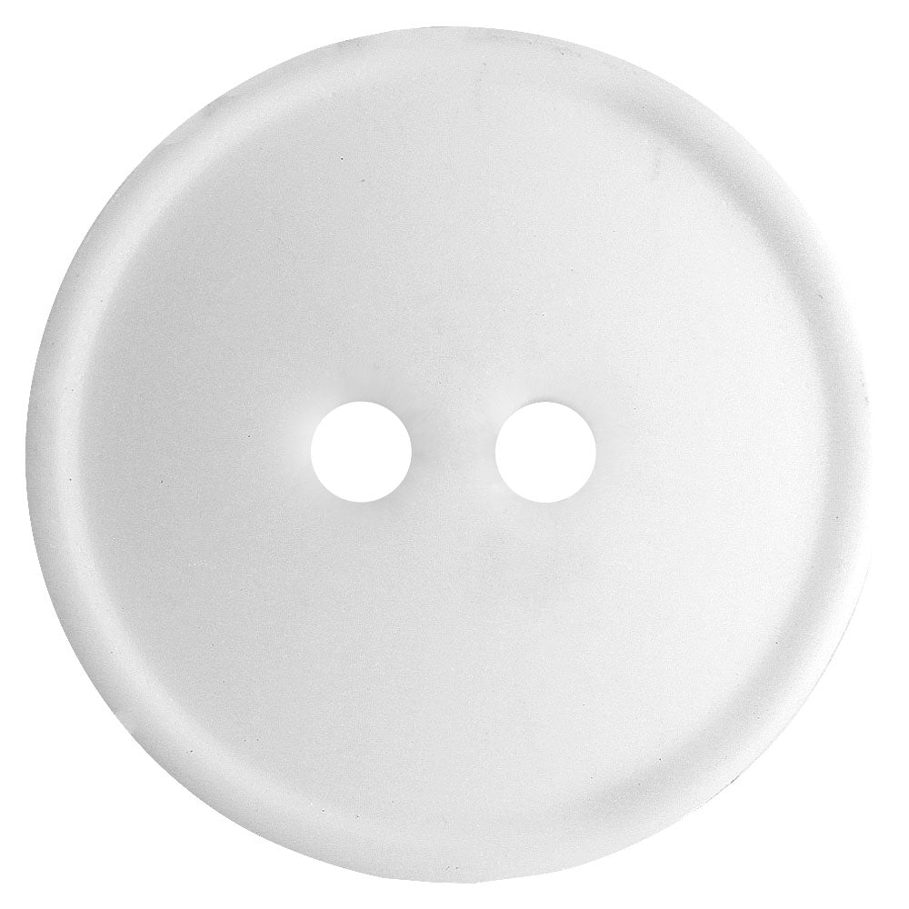 BUTTON BASICS 2‑Hole Buttons — 19 mm (3/4") — White — 3 pcs