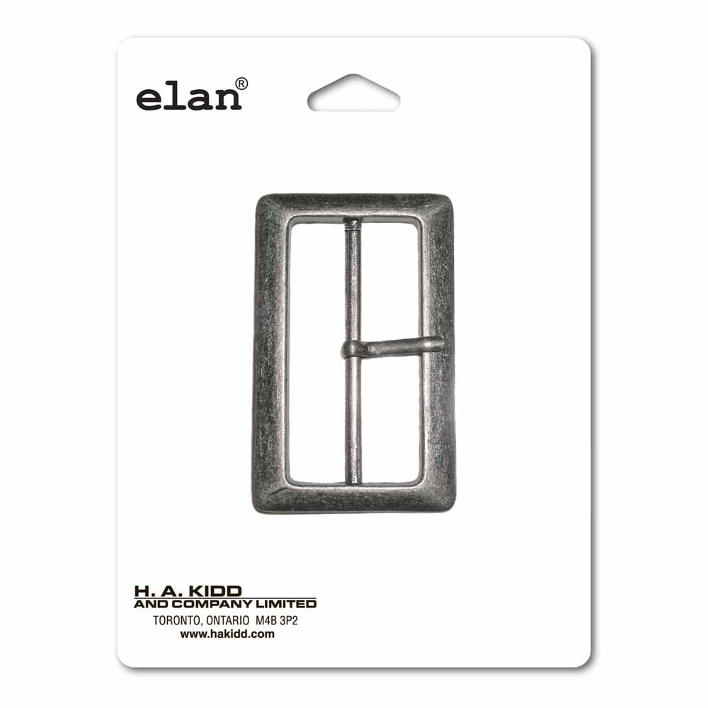 ELAN Rectangular Buckle - 50mm (2"") - Antique Silver