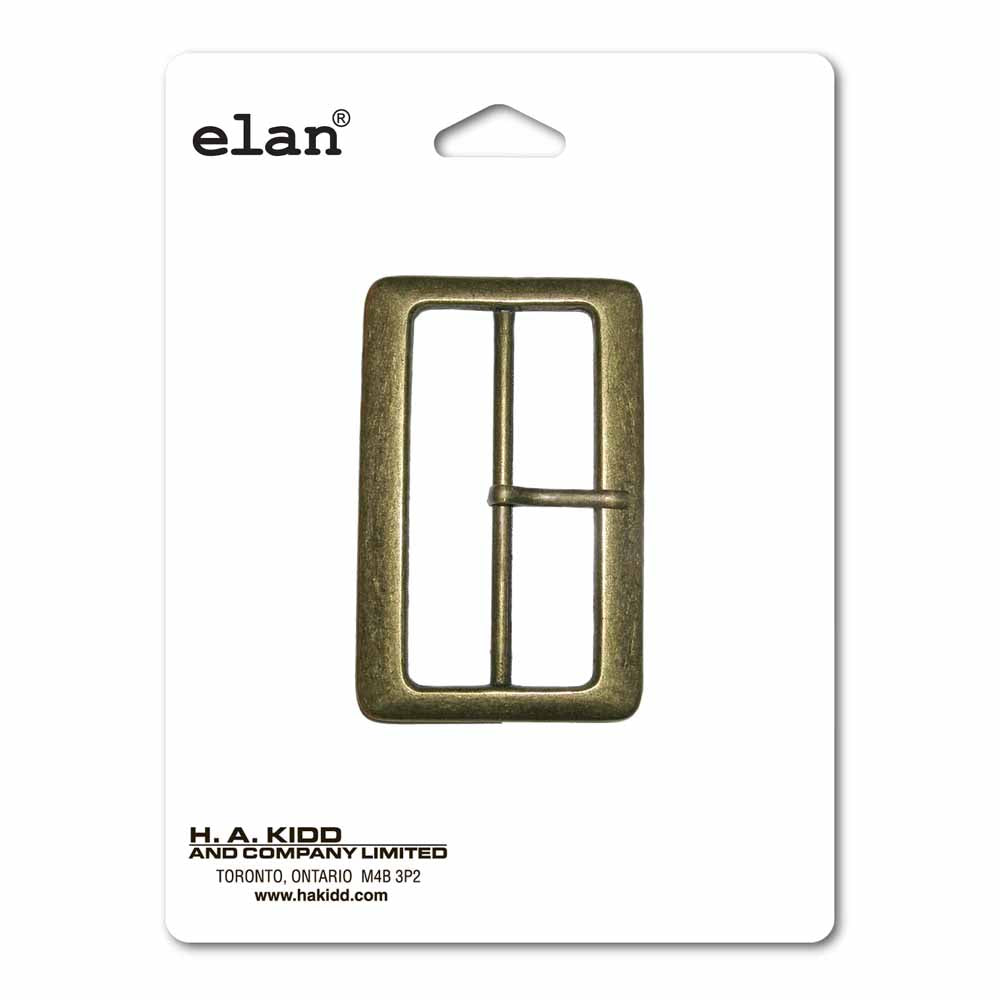 ELAN Rectangular Buckle - 50mm (2"") - Antique Gold