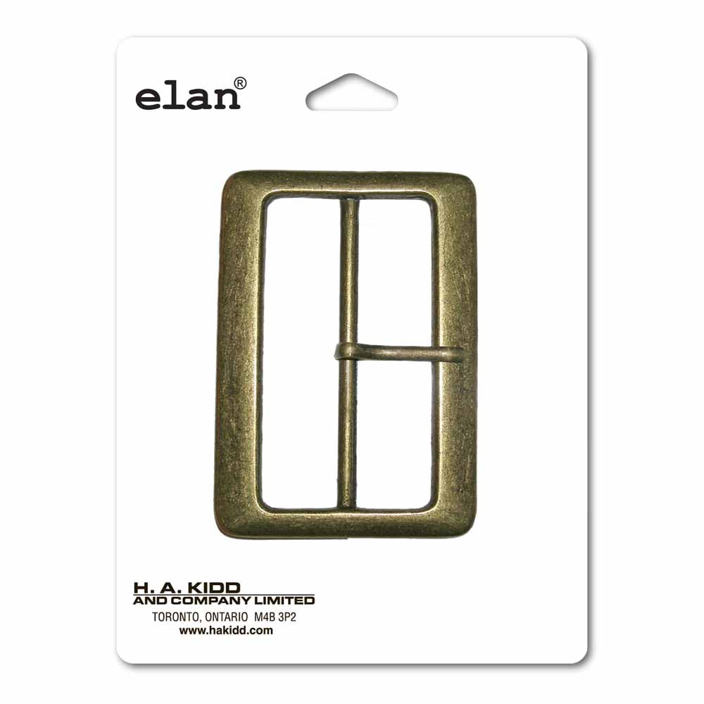 ELAN Rectangular Buckle - 60mm (2 3/8"") - Antique Gold