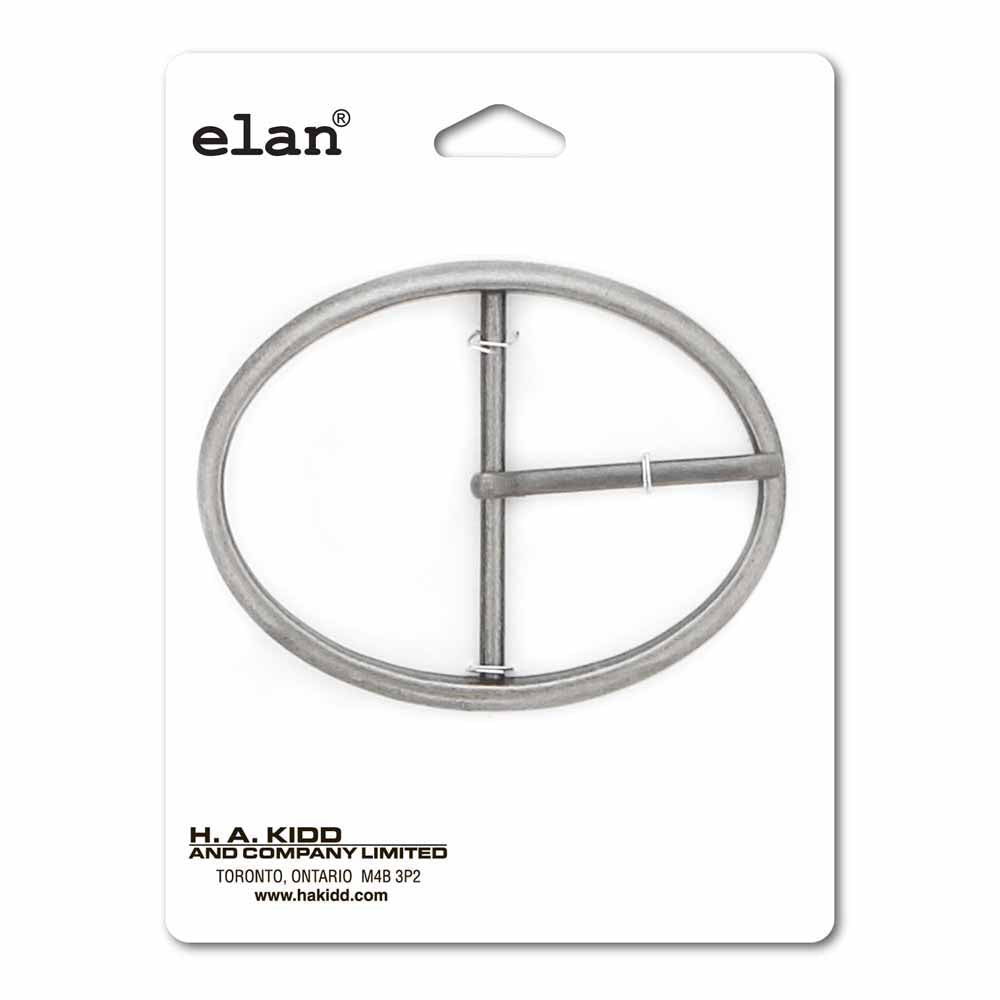 ELAN Oval Buckle - 48mm (1 7/8"") - Anitque Silver