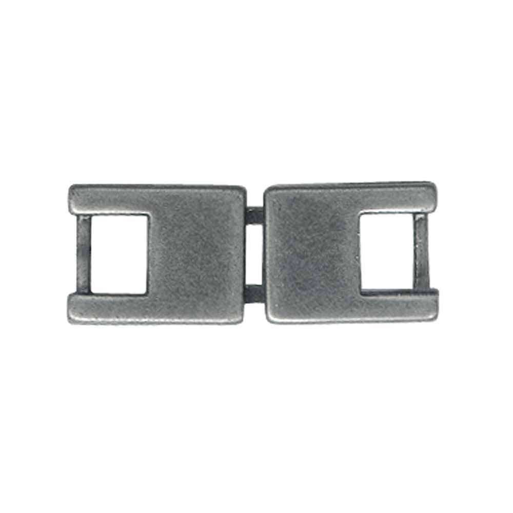 ELAN Flat Hook & Eye Clasp - 5mm (1/4"") - Antique Silver