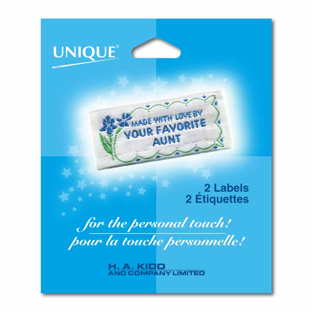 UNIQUE Love Label – Made with Love by Your Favorite Aunt