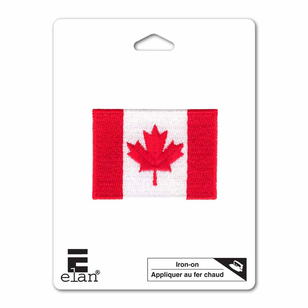 ELAN Iron-On Motif – Canadian Flag – Small – 47 mm (1 7/8 in)