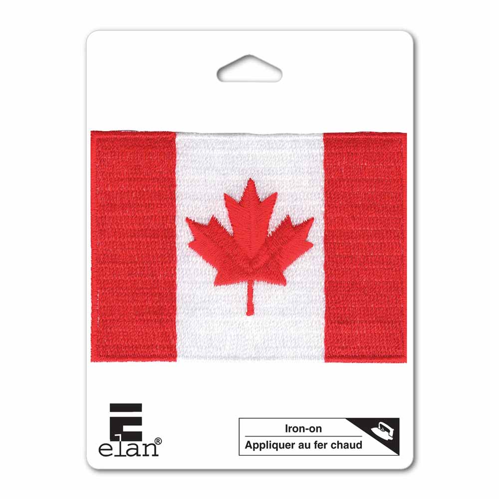 ELAN Iron‑On Motif – Canadian Flag (Large) – 82 mm – Red/White