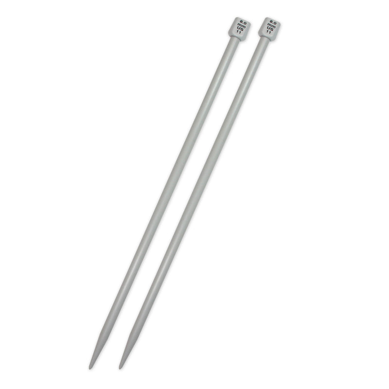 UNIQUE KNITTING Single Point Knitting Needles 30cm (12″) Plastic - 8mm/US 11