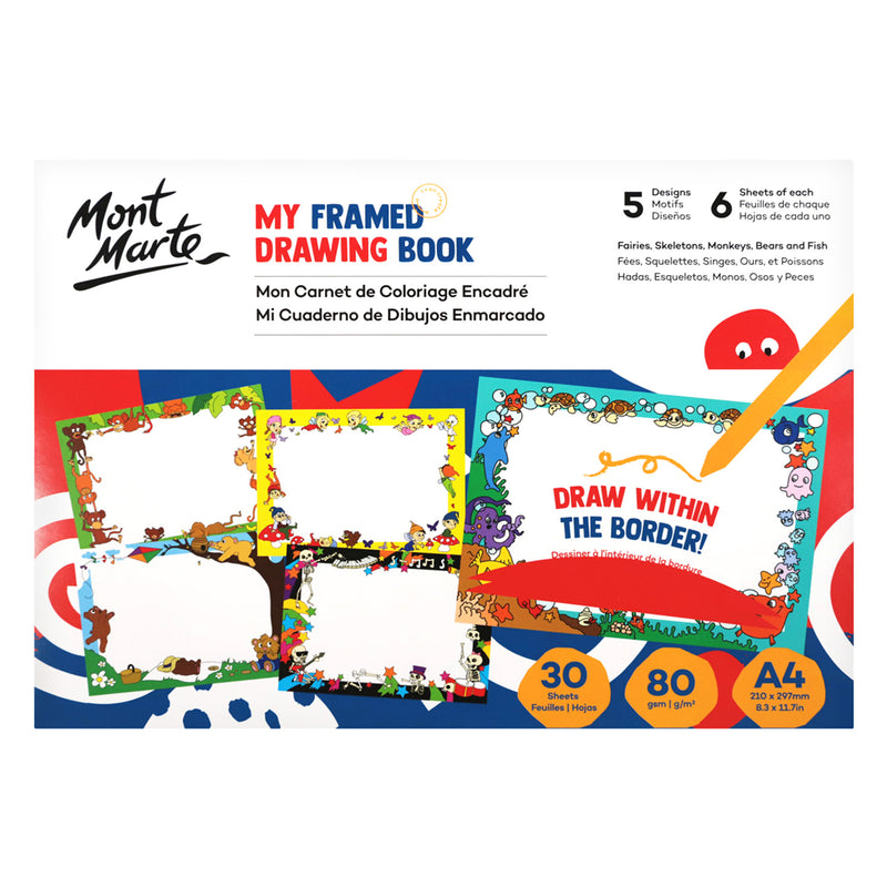 MONT MARTE My Framed Drawing Book - 30 sheets