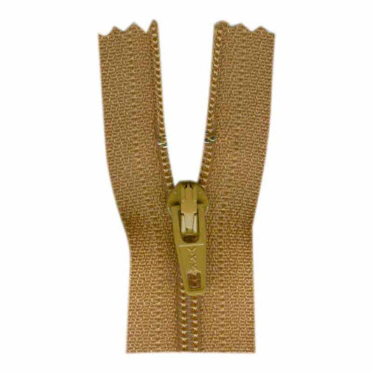COSTUMAKERS General Purpose Closed End Zipper 20cm (8") - Golden Brown - 1700