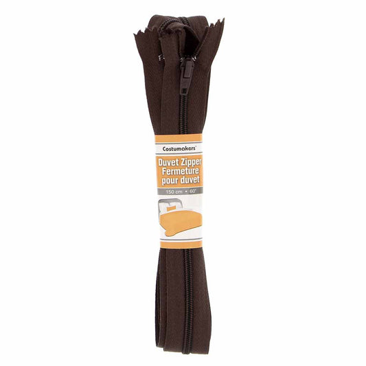 COSTUMAKERS 150 cm (60 in) Duvet Closed End Zipper – September Brown
