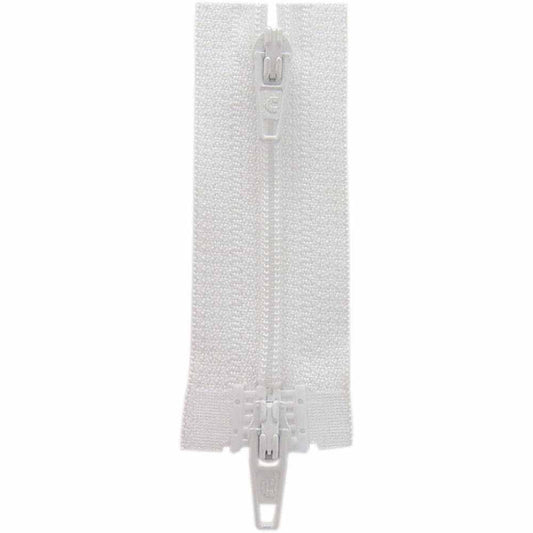COSTUMAKERS 45 cm (18 in) Activewear Two-Way Separating Zipper – White