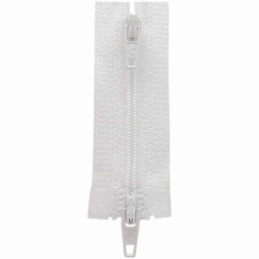 COSTUMAKERS 50 cm (20 in) Activewear Two-Way Separating Zipper – White