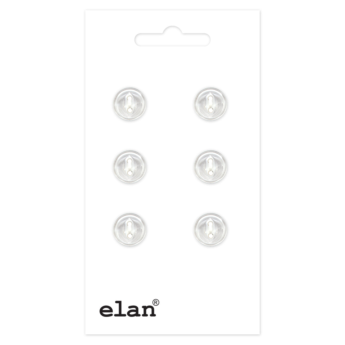 ELAN 2-Hole Button 8 mm (1/4 in) 6 Count